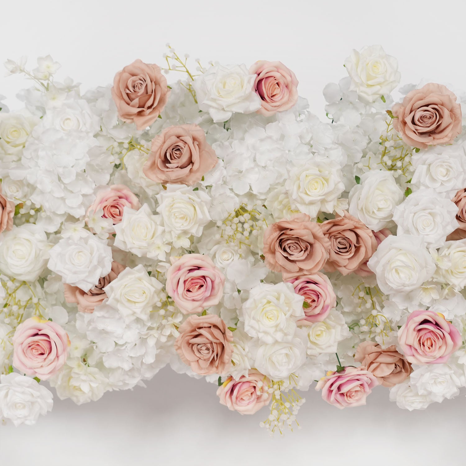 Uflower Pink Khaki Rose Wedding Background Flower Arrangement Arch Decoration